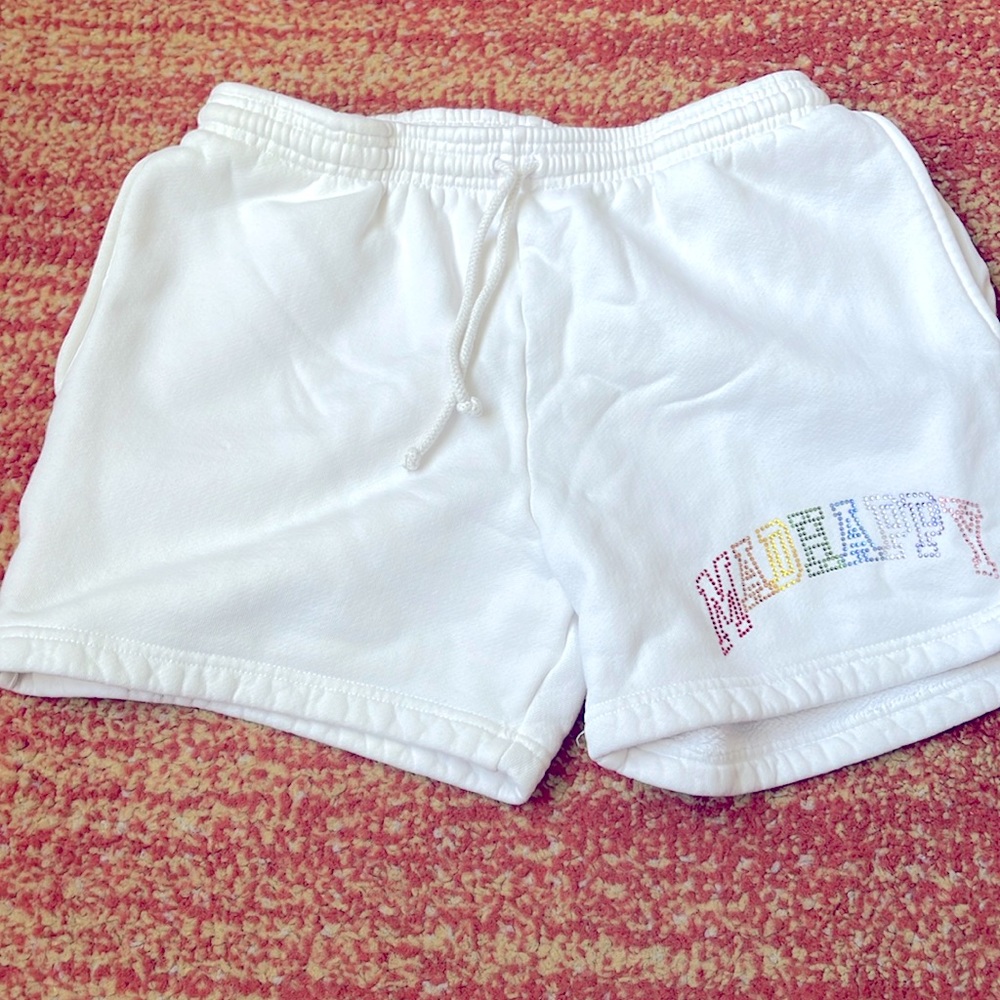 Madhappy limited edition Swarovski crystal shorts. Sweatshirt listed separately.